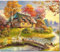 Fuumuui Peinture par numéros pour adultes et enfants débutants avec pinceau et peintures acryliques 40 x 50 cm - Paysage, fin automne
