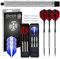 Harrows Caliber 90% Tungsten Steel Tip Darts Set I 21g bis 30g Alle Gewichte verfügbar I Riesiges 16-teiliges Bundle mit Ersatzschäften, Prime Flights & Reiseetui (Silber, 23 Gramm)