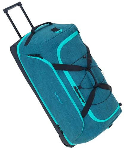 Elephant Reisetrolley Cruiser Travel Trolley 13031 Grün-Türkis Petrol | Koffer Weichgepäck Reisetasche Reise Urlaub 100-135 Liter Dehnfalte Schuhfach Seitenfach Flach verstaubar