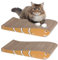 ComSaf Cat Scratching Board 2 Pack, Cat Scratcher Cardboard, Curved Cat Scratch Pad, Cute Cat Scratching Mat for Kitty, Recycle Cardboard Cat Scratcher, Double-Sided Pad for Long Lasting (Orange)