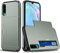 Beajew Handyhülle für Huawei P30 Case Silikon, mit Kartenfach Silikon TPU Handyhülle Dünn Weiche Stoßfest Flexibel Handy Tasche Bumper Brieftasche Case, Military Green