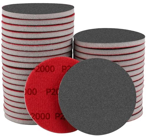 Shineboc 20 Pcs Grit Sanding Sponge Set,3 x 0.2 Inch 2000 Grit Flexible Foam Filled Sanding Pad,Wet And Dry Blocks Sandpapers Sheets for Wood & Metal,Railings,Furniture Polishing.
