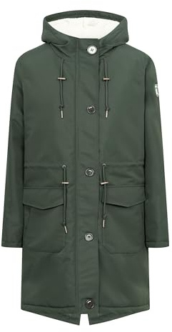 derbe Friese-Festholm - Winterjacke, Größe:34, Farbe:deep forest/off white