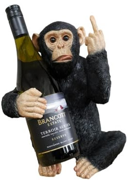 Gifts Direct 2 U Up Yours Monkey Figure Fun Resin Wine Bottle Holder Quirky Novelty Modern Home Décor Animal Ornaments And Sculptures