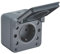 DEBFLEX - Cyklone - Enchufe Exterior Estanco Completo - Toma de Corriente de Pared IP55 - Interior/exterior - Instalación en Superficie - Gris Oscuro - 75 x 75 x 55 mm