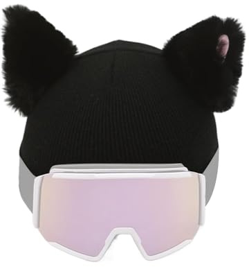 Skihelm-Überzug | Plüsch Katzenohren Design | Winter Kopfbedeckung Zubehör | Skifahren Plüsch Kopfbedeckung Abdeckung | Stilvolle Katzenohren Plüsch Abdeckung für Skifahren, Skaten, Schneesport