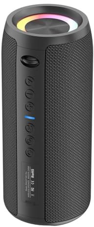 Sxmrmnx S51 Pro Bluetooth Speaker 40W Outdoor Speaker with Dazzling Colour Lights Waterproof Long Battery Life Subwoofer Sound