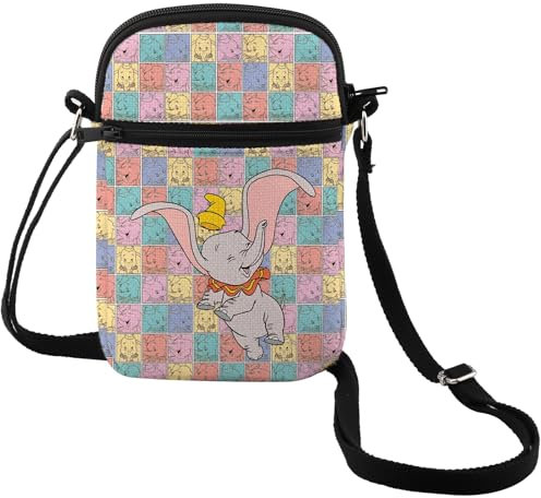 MEIKIUP Dumbo Elephant Crossbody Bag Flying Elephant Movie Inspired Gift Dumbo and Timothy Fans Gift, Elephant Cb
