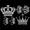 beinkmake Set of 6 Crown Rhinestone Iron on Hotfix Transfer Bling Queen Crowns Print Iron on Heat Transfer Elegant Princess Crystal Self Adhesive Stickers for Clothes Bags Hats Pants DIY Decals