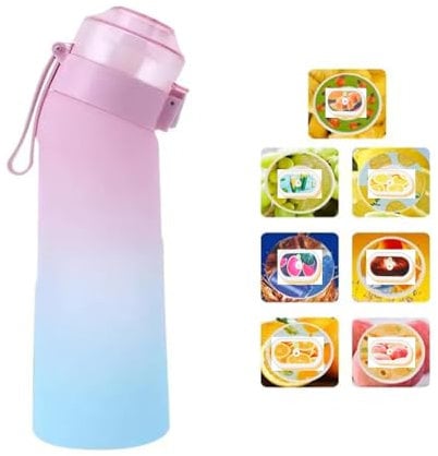 Formeupyaup Air Gourde avec Up Original Pods 7 Goûts dosettes aromatiques, 700 ml Air Bouteille Tritan Up sans BPA (pikn)