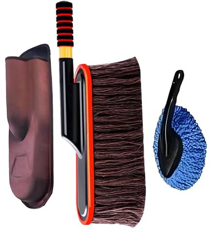 Siuwddee Autobürste Staubwedel - Auto Reinigung Staubentferner Bürste Mit Drehbarer Bürstenkopf - Drehbarer Vielseitiger Detailing-Wedel Für LKW Garage Und Fahrzeuge