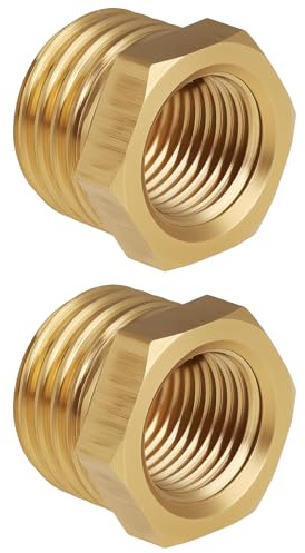 SG Store 2 Stück M14x1,5 Stecker auf M10x1 Buchse Messing Reduzieradapter für Sanitärrohre