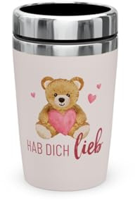 la Vida Zeit für Dich Edelstahl Thermobecher to go 250 ml Hab Dich lieb