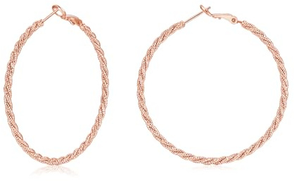 Estrellique 925 Silber Creolen Ohrringe für Damen, Creolen Große Ohrring in 40/50/60mm Durchmesser, 3 Paare Silber 925 Kreis Endless Kreolen Ohrringe Set, Hypoallergen Huggie Twisted Rund Ohrschmuck