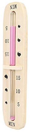 Xyntor 15 Minute Sand Timer | Sauna Room & Bath Time Management Tool | Wood & Glass Hourglass for Coffee Shops/Cooking/Reading | Wall Mountable