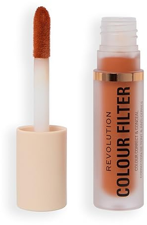 Revolution Colour Filter Correcting Concealer, Farbkorrektur-Concealer mit aufbaubarer hoher Deckkraft, sanft mattes Finish und langanhaltend, vegan und tierversuchsfrei, Orange, 4 g