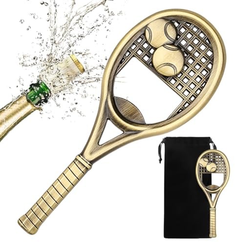LULLEA Flaschenöffner Tennisschläger, Tennis Geschenk, Geschenke für Tennisspieler Männer Frauen, Vatertagsgeschenk Weihnachtsgeschenke Geburtstagsgeschenk für Papa Opa Vater, Bronze