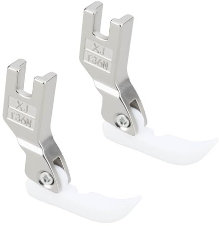 OTOTEC 2pcs Pieds-de-biche Droits en PTFE pour Machine à Coudre T36N Compatibles avec le PVC le Cuir et Autres Matériaux.