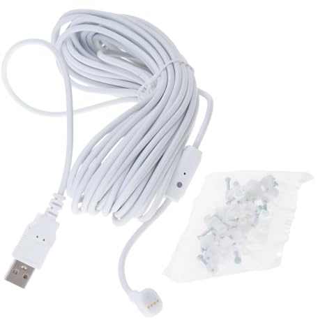 Extended Length Power Cable for NEST Cams Cameras Suitable for Indoor and Outdoor Environment Use 5.2m / 7.6m / 10m Indoor Security Cable