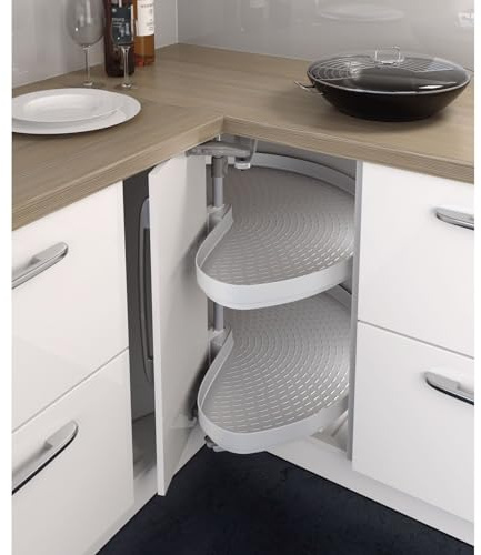 NINKA mondo Eckschrank-Drehbeschlag KB 800 mm Stahl/Kunststoff Silber