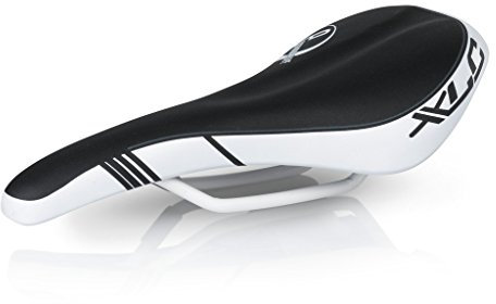 XLC Fahrradsattel MTB ATB Sport SA-S07 Sattel, Schwarz, Weiß, One Size
