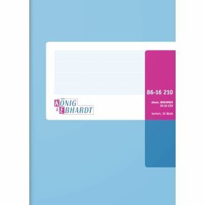 K+E Geschäftsbuch A6 kariert 32 Blatt Karton hellblau