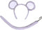 Bristol Novelty DS157 Ears and Tail Mouse Costume Set, Unisex-Child, Grey, One Size