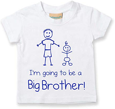 60 Second Makeover Limited I'm Going to Be a Big Brother White Tshirt Baby Toddler Kids Available in Sizes from 0-6 Months New Baby Brother Gift