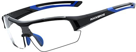 ROCKBROS Unisex Photochromic Cycling Sunglasses UV Protection for Outdoor Sport Black Blue