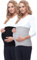 Be Mammy Damen Bauchband 169 2er Pack (Schwarz/Melange, 40/42)