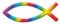 Auto Aufkleber Fisch regenbogen (regenbogen)