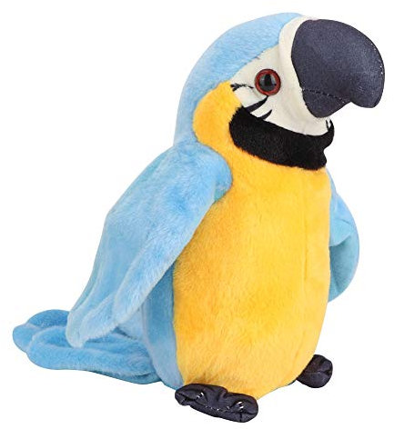 Zerodis Reden papagei Plüschtier Mimikry Pet Reden Papagei Plüschtier schöne Reden Papagei Spielzeug Puppe für Kinder(Blau)
