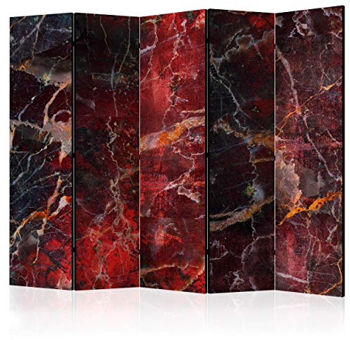 decomonkey Paravent Raumteiler Innen Stein 225x172 cm 5 Teilig Einseitig Room Divider Wall Raumteiler Stehend Trennwand Sichtschutz Spanische Wand Sichtschutzwand Wohnzimmer Holz Haptik Mauer