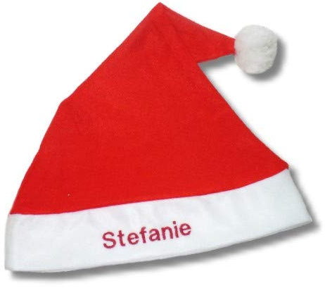 Weihnachtsmütze Nikolausmütze mit Namen bestickt