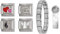 Starter Kit 4 | 1pc 9mm Italian Style Bracelet Silver | 2pcs Double Heart Charm | 2pcs Heart Charm | 1pc 9mm Italian Charm Tool