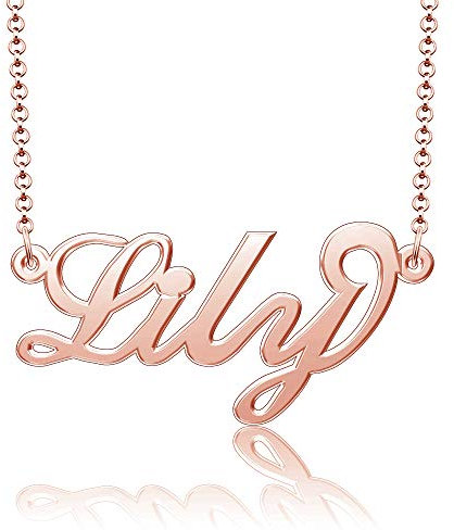 Korliya Personalized Name Necklace Copper Jewelry for Girls Name Necklace for Women Gold Name Necklace
