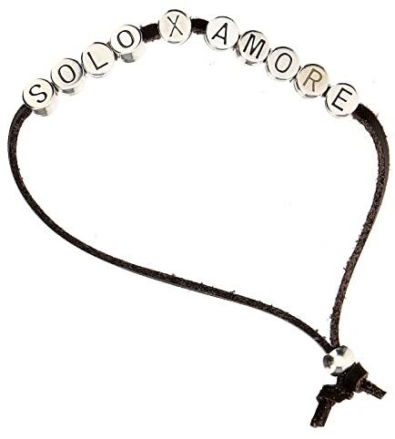Holyart Solo X Amore Armband aus schwarzem Alcantara mit Zamac