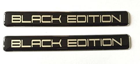 Gelz 2 x 106mm Black Chrome Domed Stickers/Decals