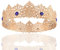 King Men Tiara Krone Imperial Mittelalter Stirnband Kristall Festzug für Hochzeit Halloween Messe Kostüm Geburtstag (Blau)