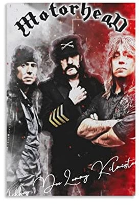 Shenywell Leinwand Bedrucken Mikkey Dee Lemmy Kilmister Poster, für Teenager, Wandgemälde für Wohnzimmer, Badezimmer 50x70cm Kein Rahmen