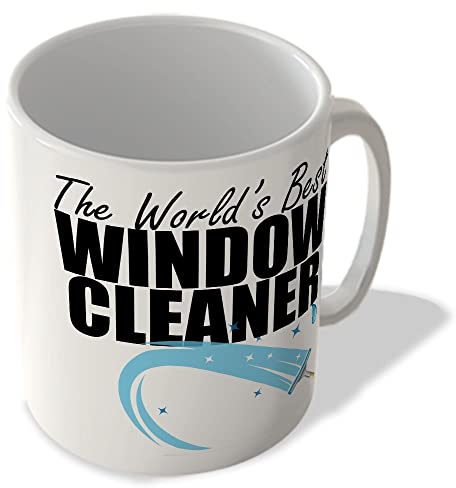McMug - The World's Best Window Cleaner - Cleaning Profession Mug, Ceramic, 11fl.oz.