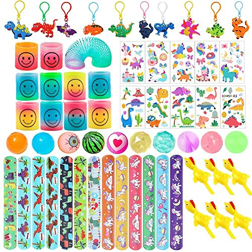 Yeefox 74Pcs Party Bag Fillers for Kids, Assortment of Party Favours Kid Small Toy for Game Prizes, Prize Box Toys Assortment Toys Classroon Prizes Rewards, Bulk Party Bag Fillers for Kids