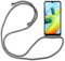 betterfon Chaîne de téléphone portable pour Xiaomi Redmi A1 Smartphone Collier Housse avec cordon de serrage pour Xiaomi Redmi A1 Gris