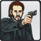 John Wick Aufnäher/Aufbügler gestickt Action hero Patch zum annähen/aufbügeln | John Wick mit Pistole | Geschenk Applikation für alle Stoffe | 75x75mm