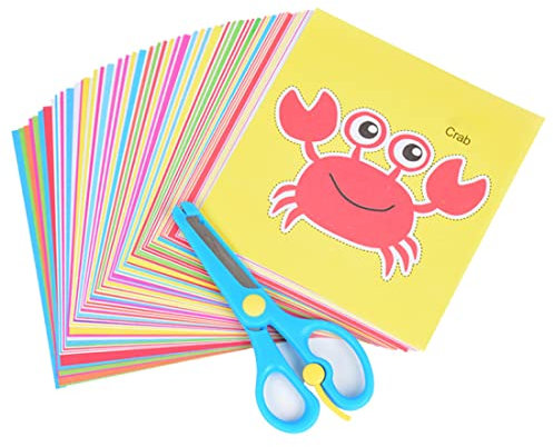 Tomedeks 1 Satz scheren set,bastelschere,papierschere,kinderschere,96 Scherenschnitte + 1 Kinderschere, einfach zu bedienen, Interesse wecken, sehr gut für Kinder zum Basteln geeignet