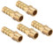 QUARKZMAN 8mm Spinato a G1/8 Maschio Filettatura Tubo x 5pz Dritto Ottone Barbo Tubo Raccordo per Aria Acqua Carburante Pneumatico Flessibile, Oro