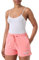 Champion Legacy Graphic Shop W-PRO-Jersey High-Waist Pantaloncini, Rosa Pesca, XL Donna