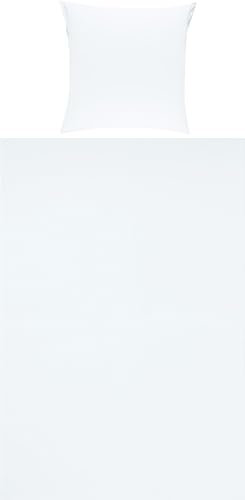 Erwin Müller Bettwäsche Traunstein Single-Jersey weiß Größe 1x 135x200 cm + 1x 80x80 cm