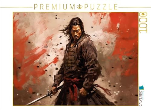 CALVENDO Puzzle Innerlich zentriert - Samurai im Kampf | 1000 Teile Lege-Größe 64 x 48 cm Foto-Puzzle für glückliche Stunden