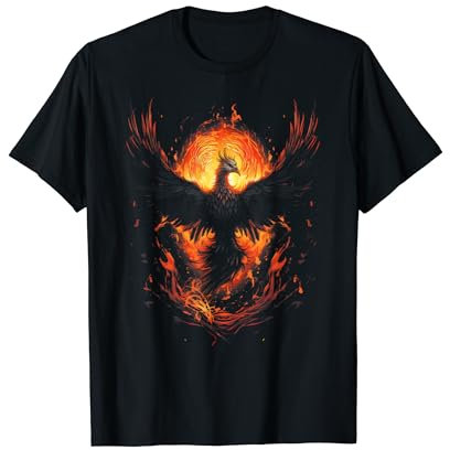 Phönix Feuer Vogel Kunstwerk T-Shirt